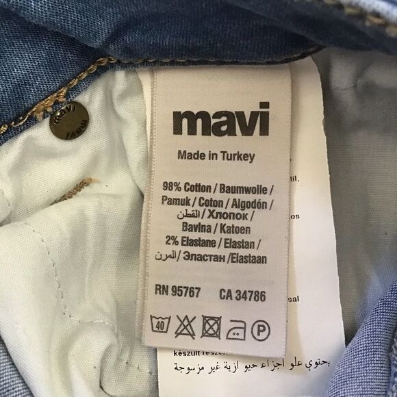 MAVI Keira jeans shorts size 28 mid-rise stretchy denim sexy boho shorts cut off - Picture 4 of 11